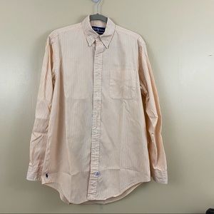 Men’s Polo by Ralph Lauren long sleeve, striped button down shirt size 15 1/2-34